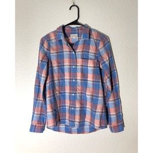 Broadway and Broome XS plaid button down shirt